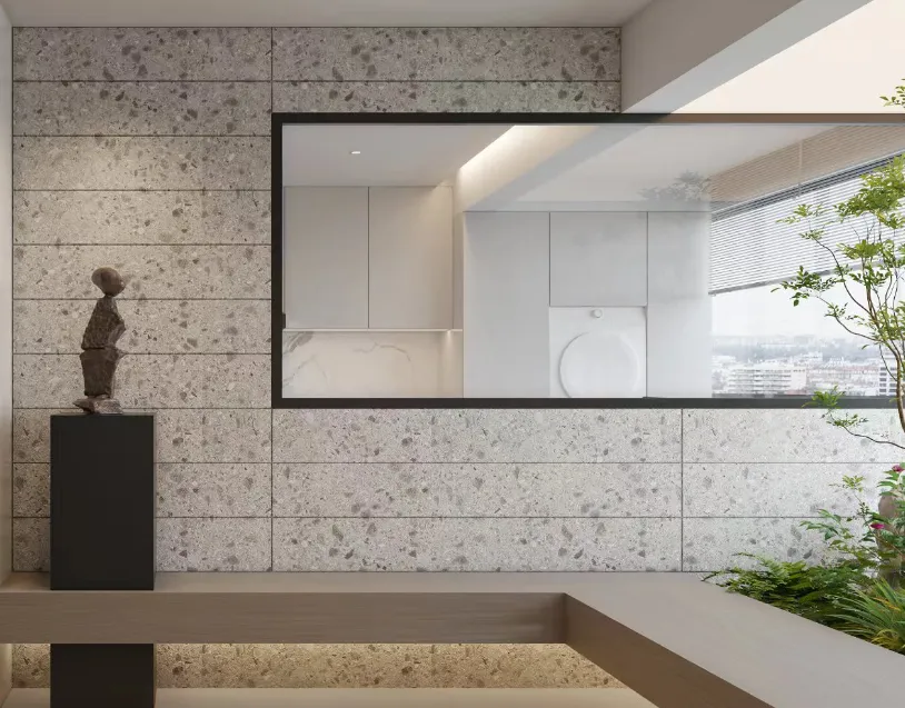 Organic Modern Entrance Hall with Terrazzo Look Tiles - Organic Modern Entrance Hall with Terrazzo Look Tiles 3