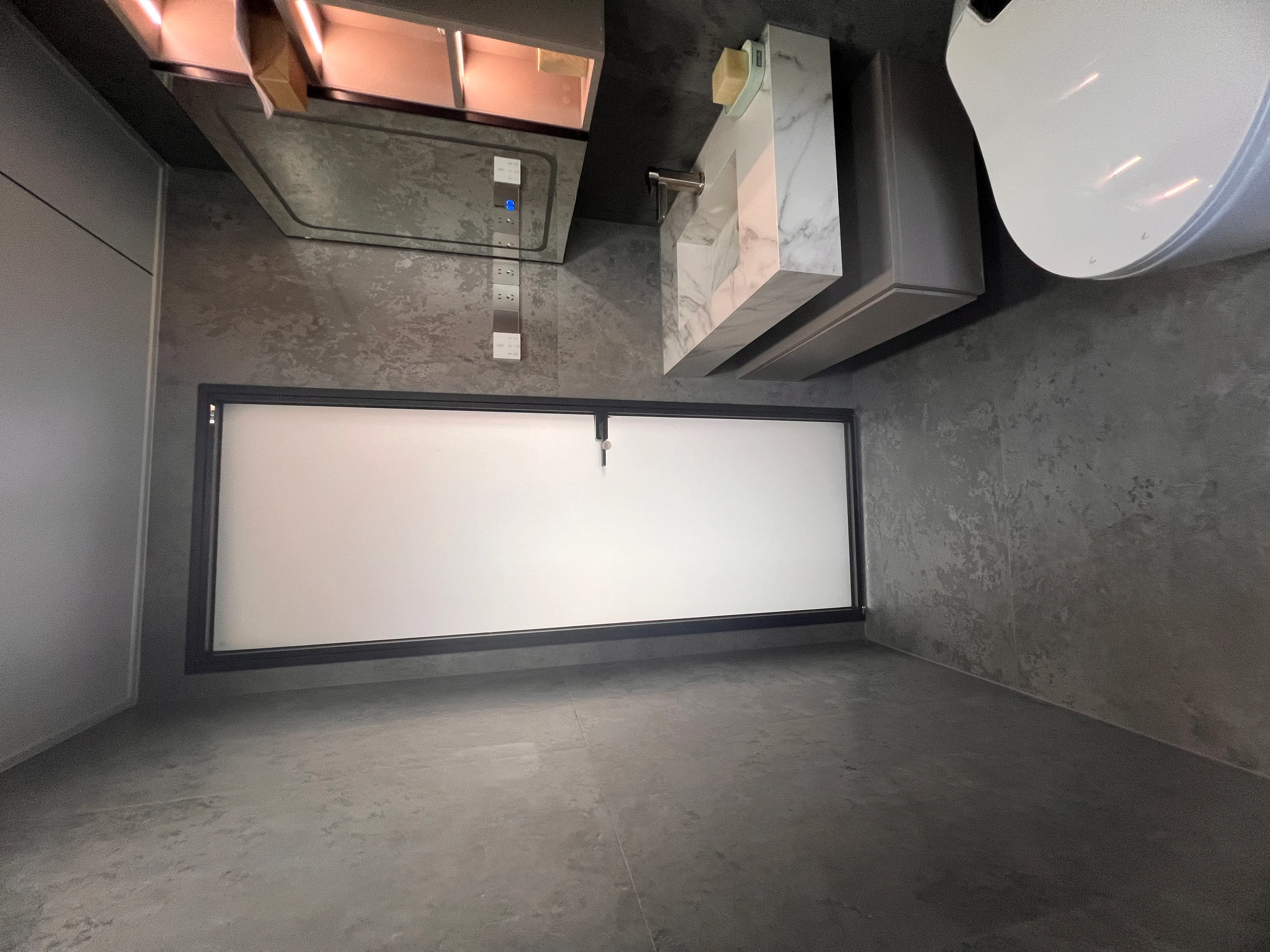 Quiet Luxury Bathroom with Concrete Look Tiles - Quiet Luxury Bathroom with Concrete Look Tiles 2